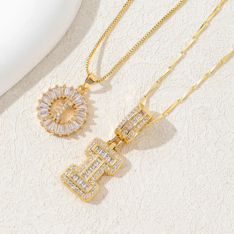 14K Diamond Letter Initial Necklaces Set (2-Piece) - Image 13