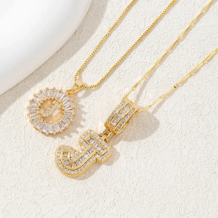 14K Diamond Letter Initial Necklaces Set (2-Piece) - Image 14