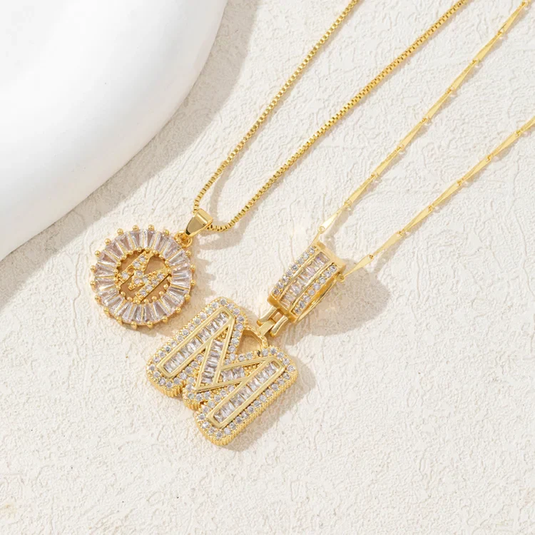 14K Diamond Letter Initial Necklaces Set (2-Piece) - Image 17