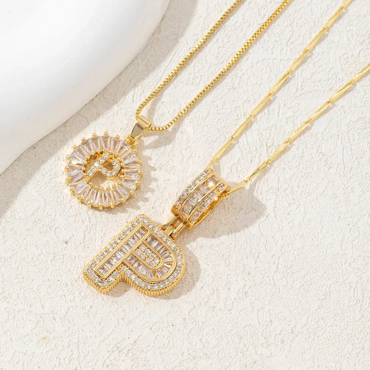 14K Diamond Letter Initial Necklaces Set (2-Piece) - Image 20