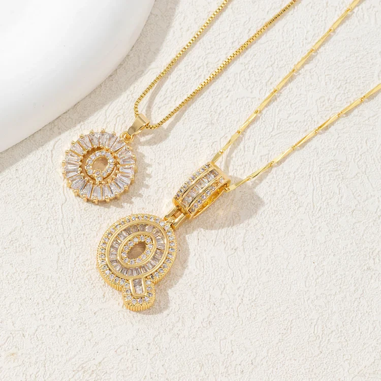 14K Diamond Letter Initial Necklaces Set (2-Piece) - Image 21