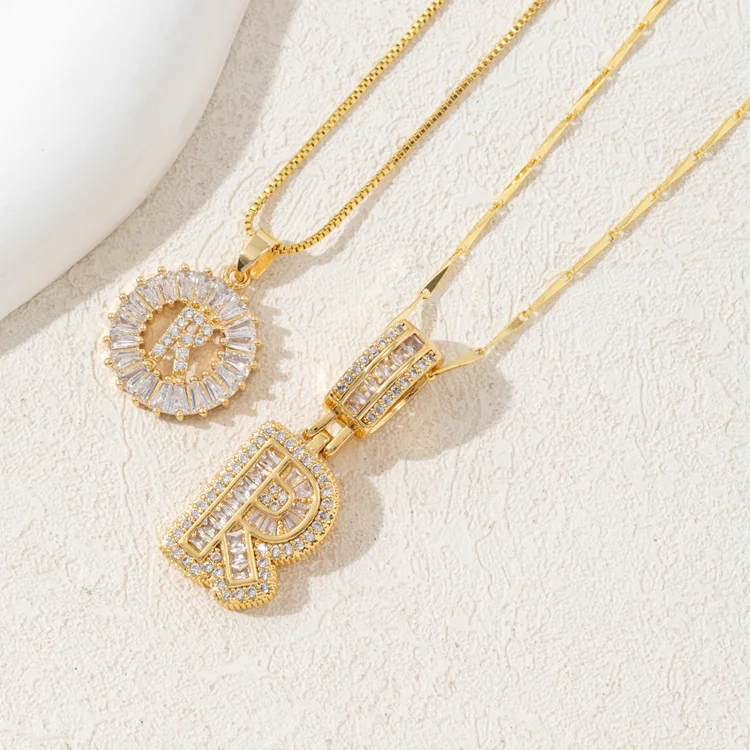 14K Diamond Letter Initial Necklaces Set (2-Piece) - Image 22