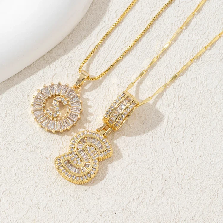 14K Diamond Letter Initial Necklaces Set (2-Piece) - Image 23