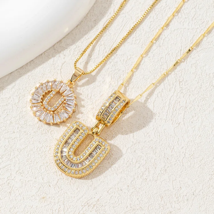 14K Diamond Letter Initial Necklaces Set (2-Piece) - Image 25