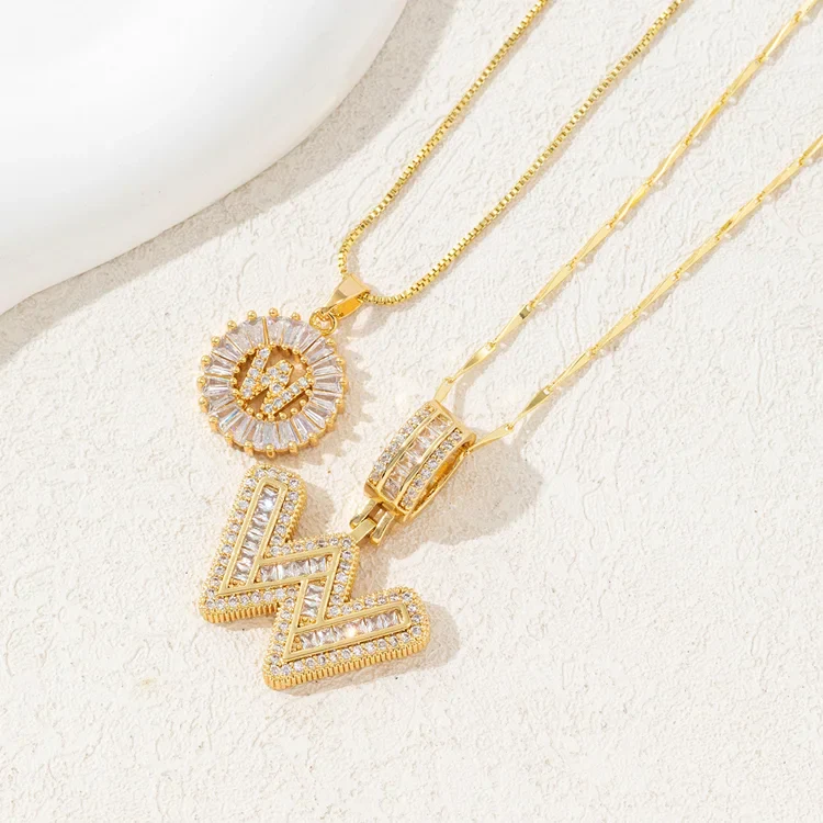 14K Diamond Letter Initial Necklaces Set (2-Piece) - Image 27