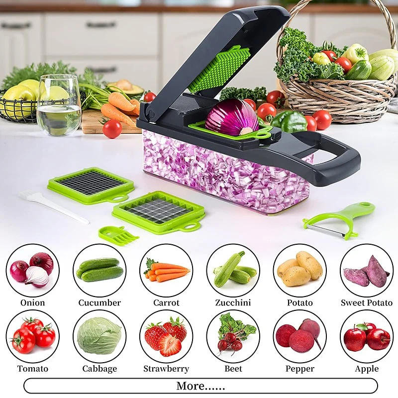 16-in-1 Safe Grip Vegetable Chopper - Image 3