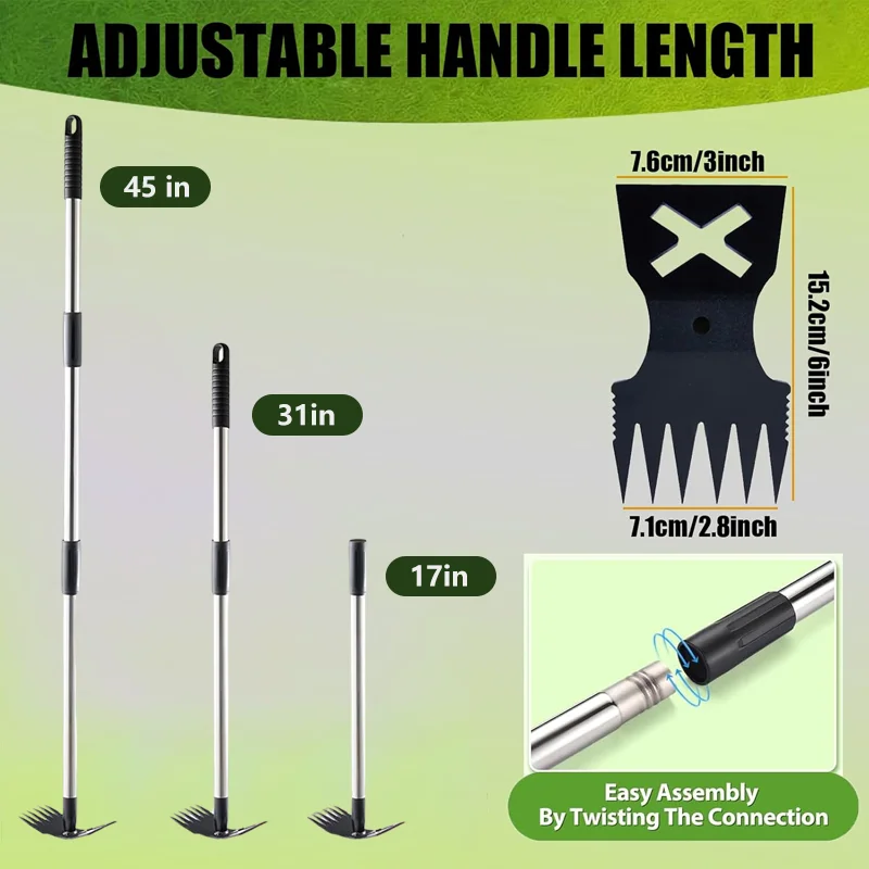 RootRipper™ 2-in-1 Long Handle Weed Puller & Hoe - Image 3