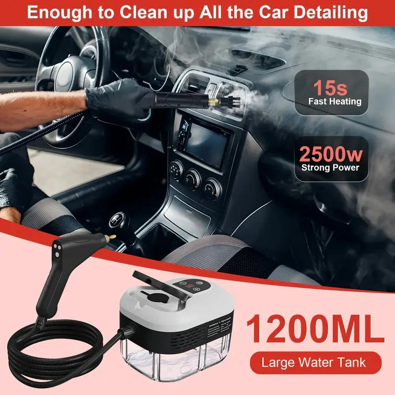2500W High Pressure Steam Cleaner with Gloves - Image 9