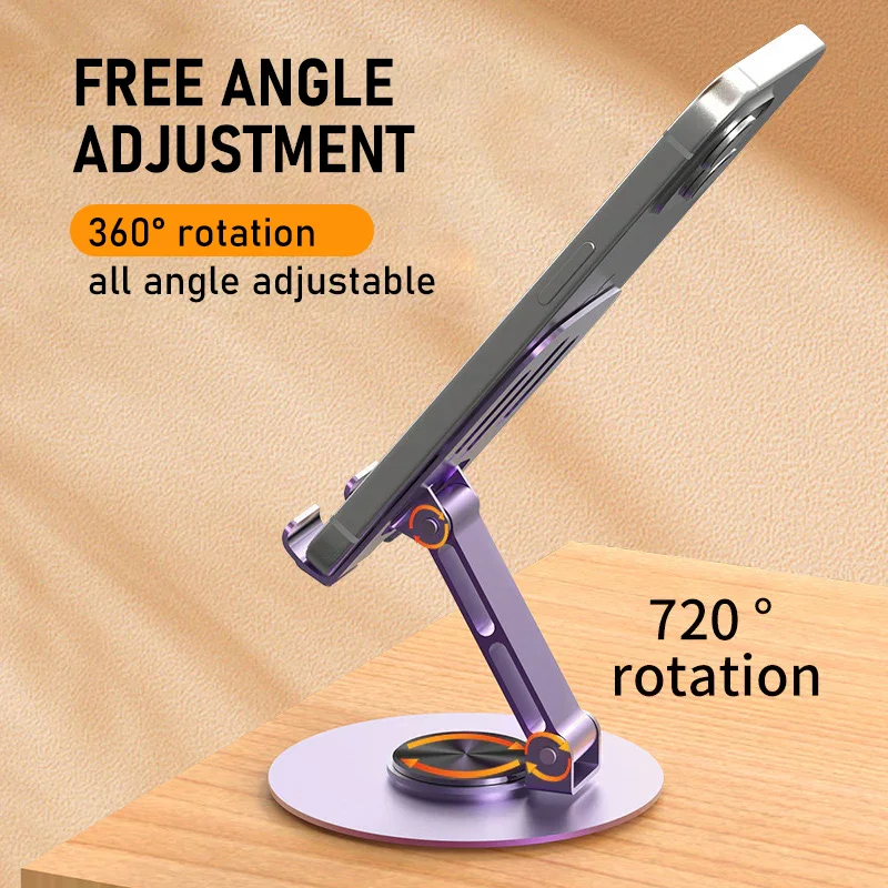 360° Adjustable Metal Phone Stand – Stable, Foldable & Hands-Free - Image 2
