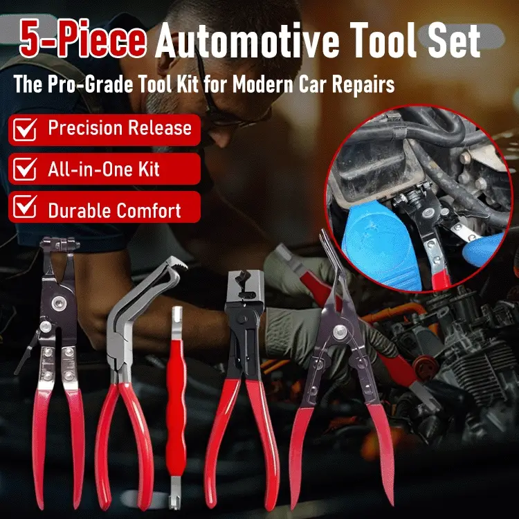 5-in-1 Automotive Trim & Hose Removal Pliers Set