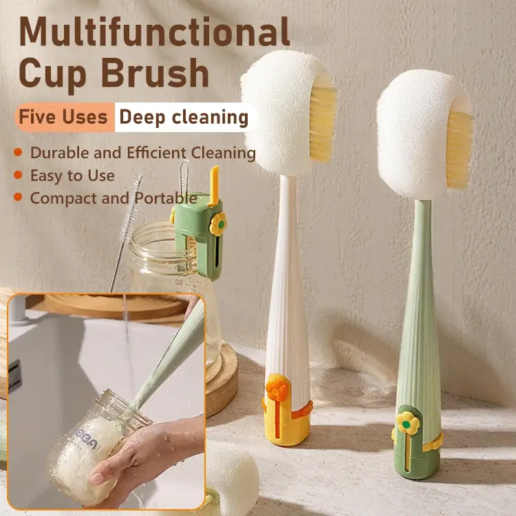 5-in-1 Ultimate Cup Cleaning Brush — BPA-Free & Family-Safe