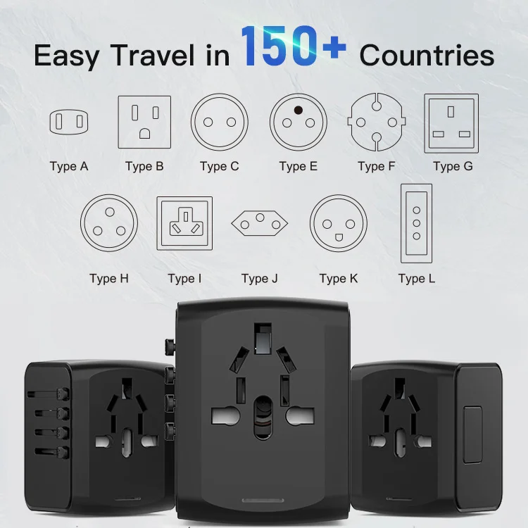 5-Port Universal Travel Adapter For 150+ Countries - Image 2