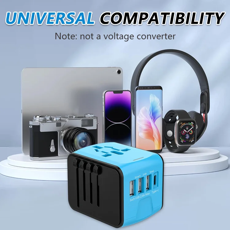 5-Port Universal Travel Adapter For 150+ Countries - Image 3