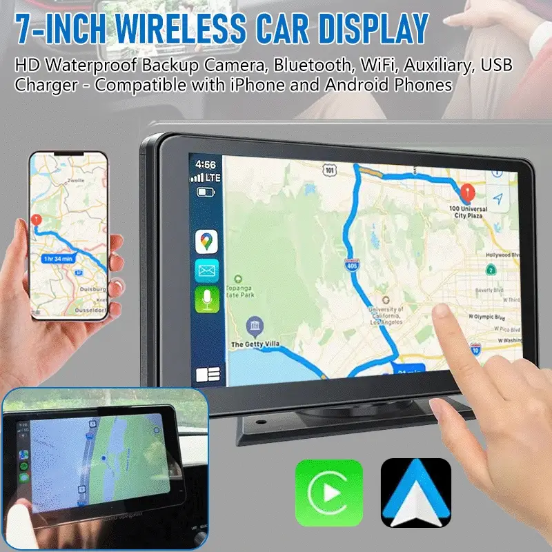 DriveMate™ – Upgrade Any Car with Wireless CarPlay (7″ Display)