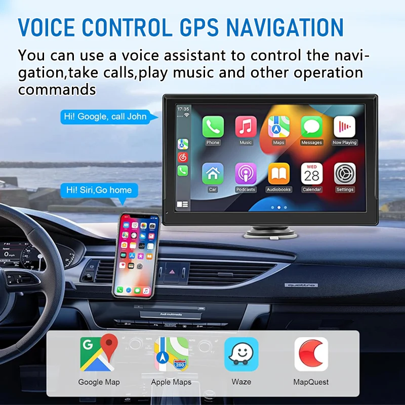 DriveMate™ – Upgrade Any Car with Wireless CarPlay (7″ Display) - Image 2