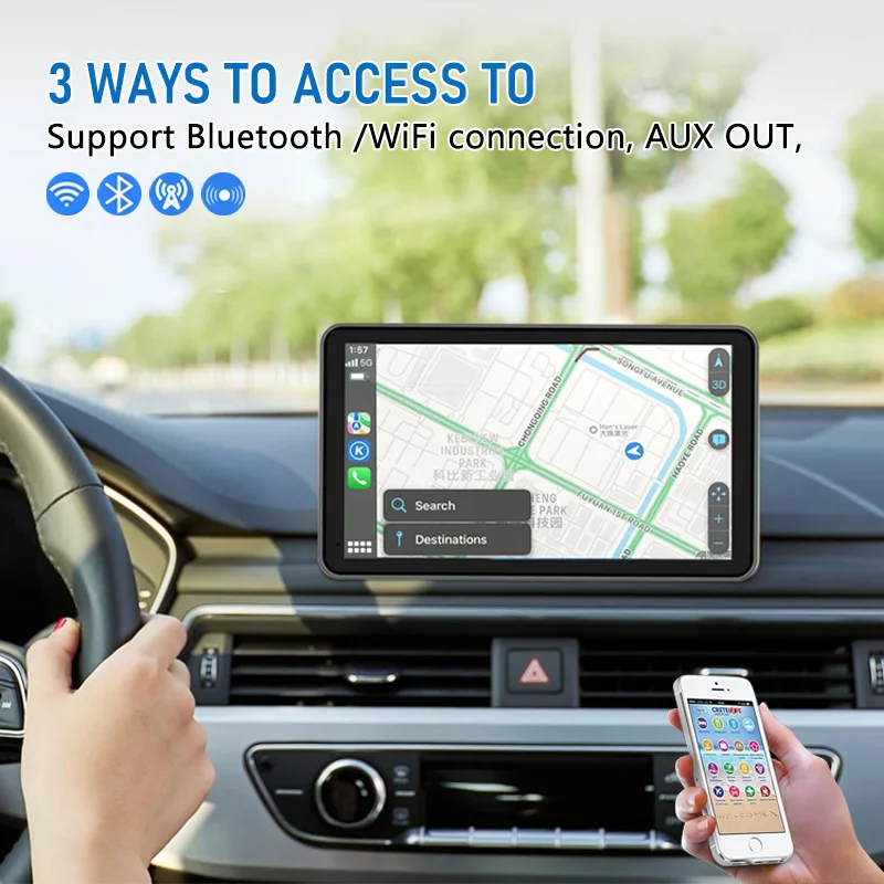 DriveMate™ – Upgrade Any Car with Wireless CarPlay (7″ Display) - Image 4