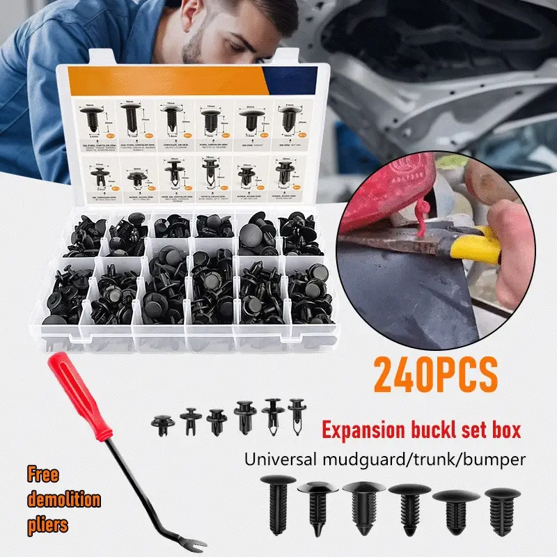 FastenPro™ – Universal Car Trim Clip Assortment Kit (240+ pcs)