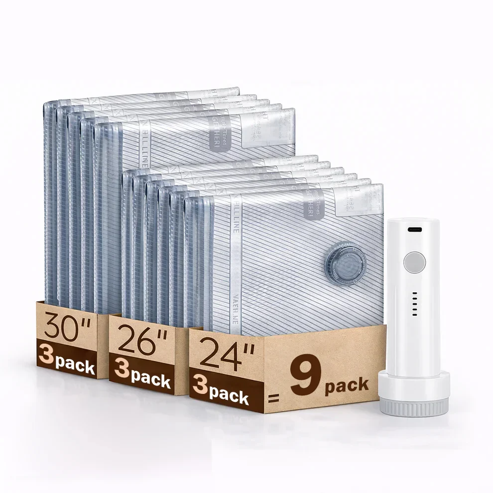 Cordless Vacuum Compression Bags with Electric Pump - Save Up to 80% Space in Seconds - Image 6