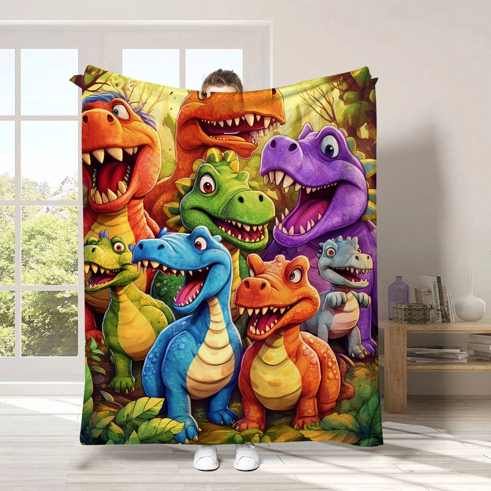 SnuggyHome™ Blanket - Ultra-Soft Flannel Throw That Brings Warmth, Joy & Dino Fun - Image 2