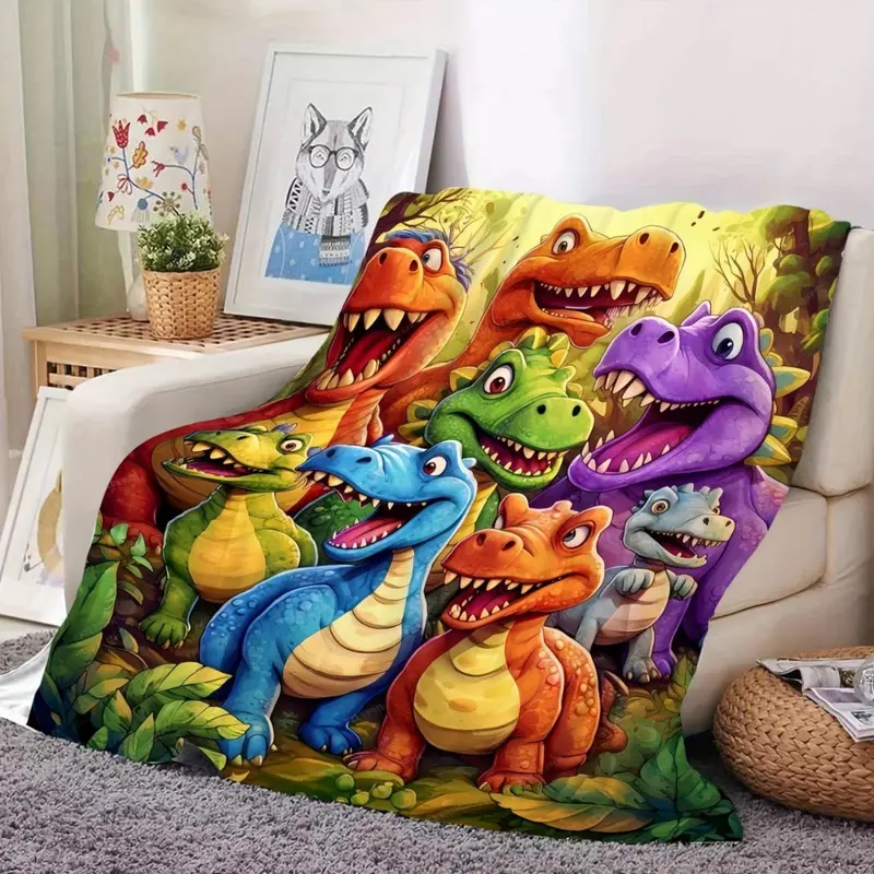 SnuggyHome™ Blanket - Ultra-Soft Flannel Throw That Brings Warmth, Joy & Dino Fun - Image 4