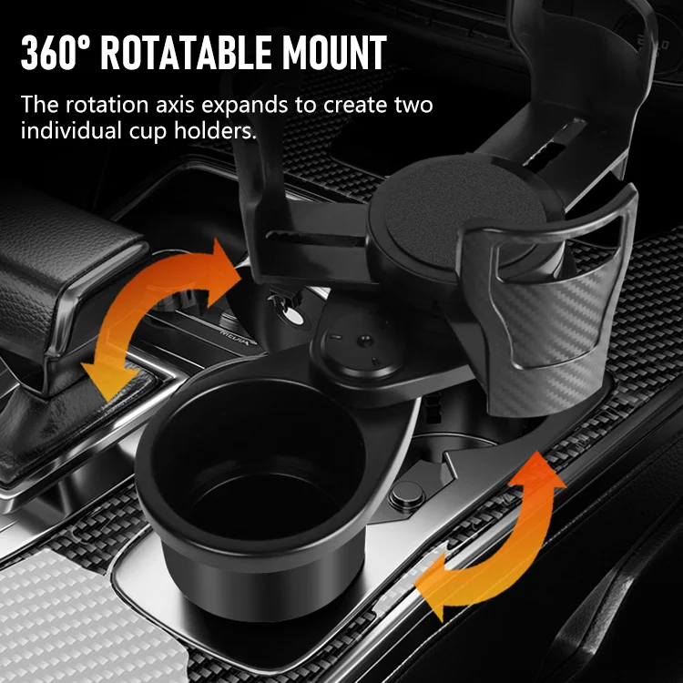 DriveMate - 2-in-1 Rotating Car Cup Holder - Image 2