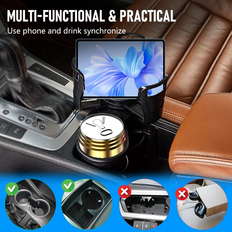 DriveMate - 2-in-1 Rotating Car Cup Holder - Image 3