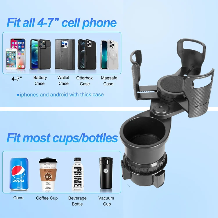 DriveMate - 2-in-1 Rotating Car Cup Holder - Image 4