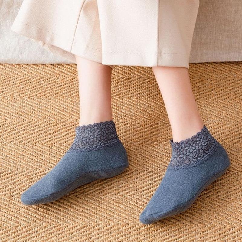 Stay Warm in Style – Fleece Lace Socks for Cold Days ❄️ - Image 6
