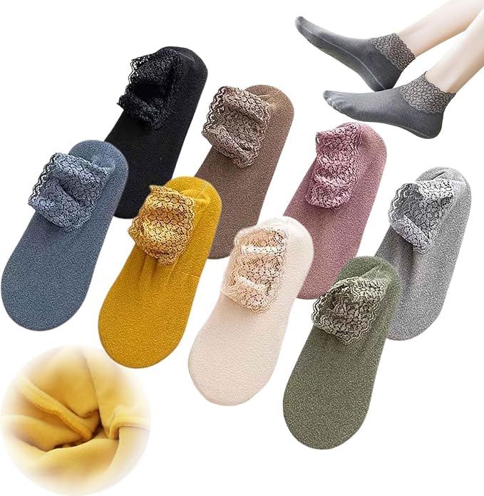 Stay Warm in Style – Fleece Lace Socks for Cold Days ❄️ - Image 7