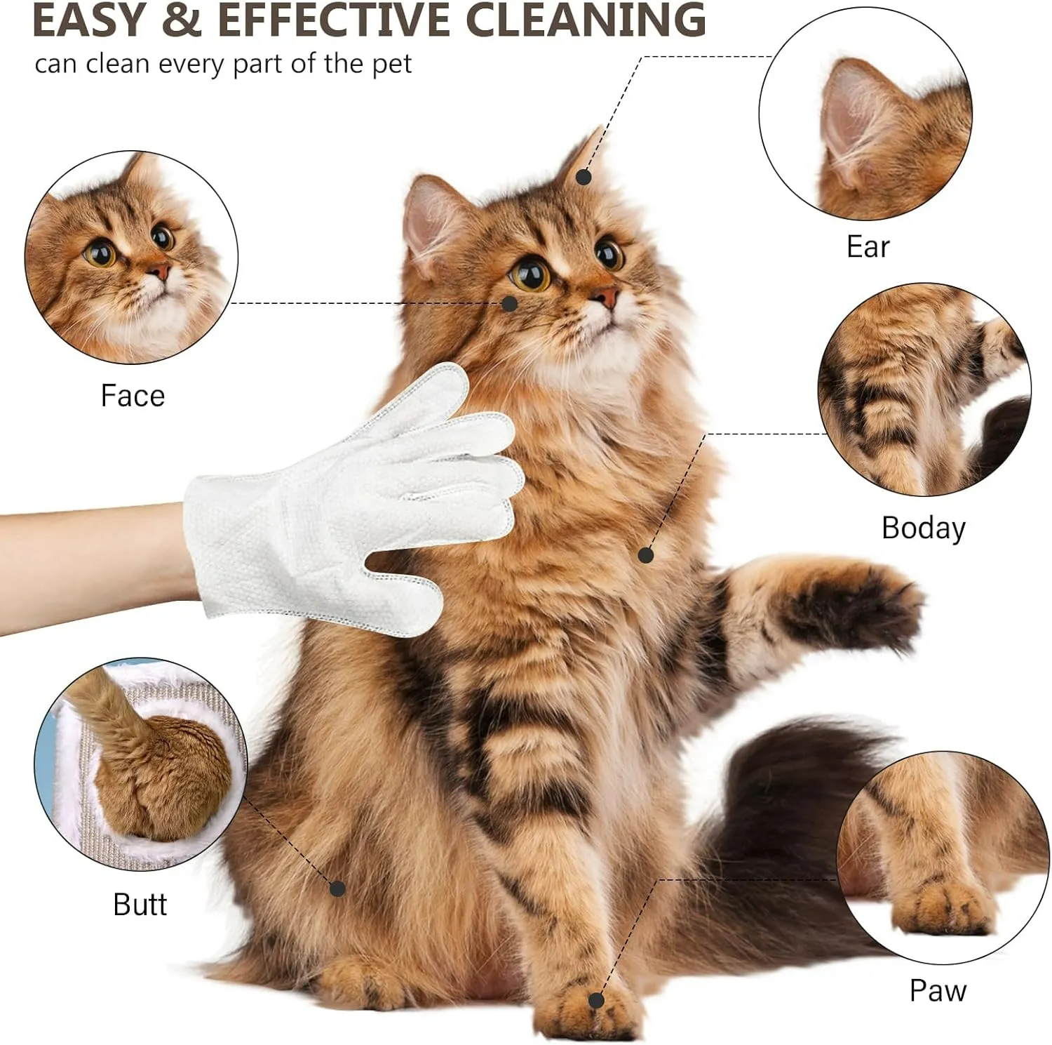 FurPure Pet Cleaning Gloves (Rinse-Free | 6-Pack) - Image 5