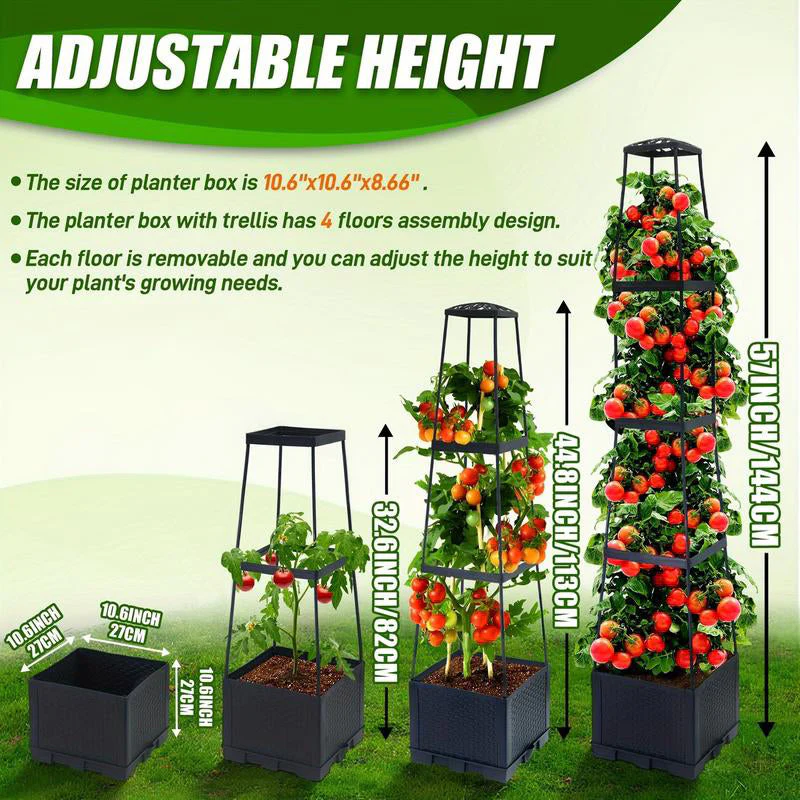 4-Tier Vertical Garden Tower Planter - Image 4