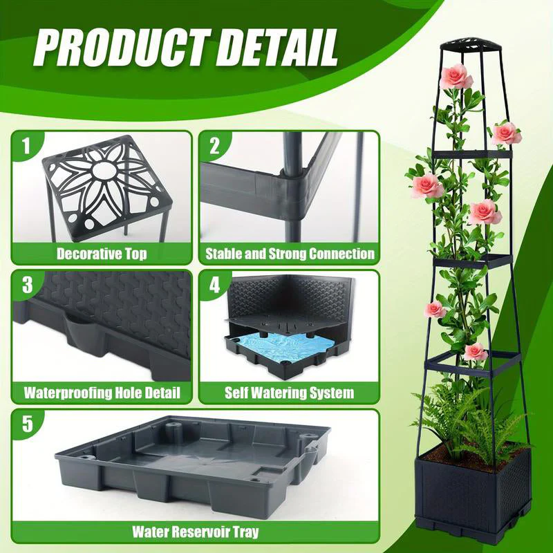 4-Tier Vertical Garden Tower Planter - Image 7