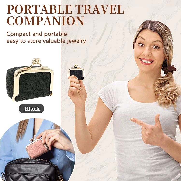 🔥 Genuine Leather Mini Jewelry Box – Travel-Ready & Tangle-Free - Image 4