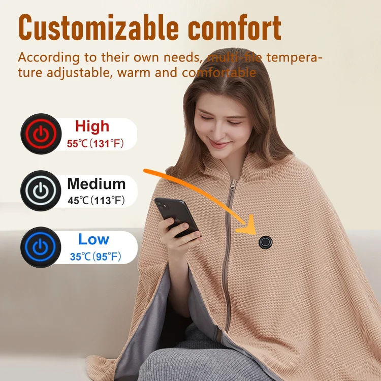 HeatFlux USB Heated Shawl - Instant Warmth You Can Wear - Image 3