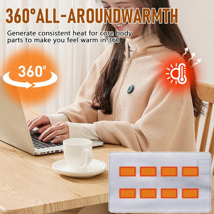 HeatFlux USB Heated Shawl - Instant Warmth You Can Wear - Image 4