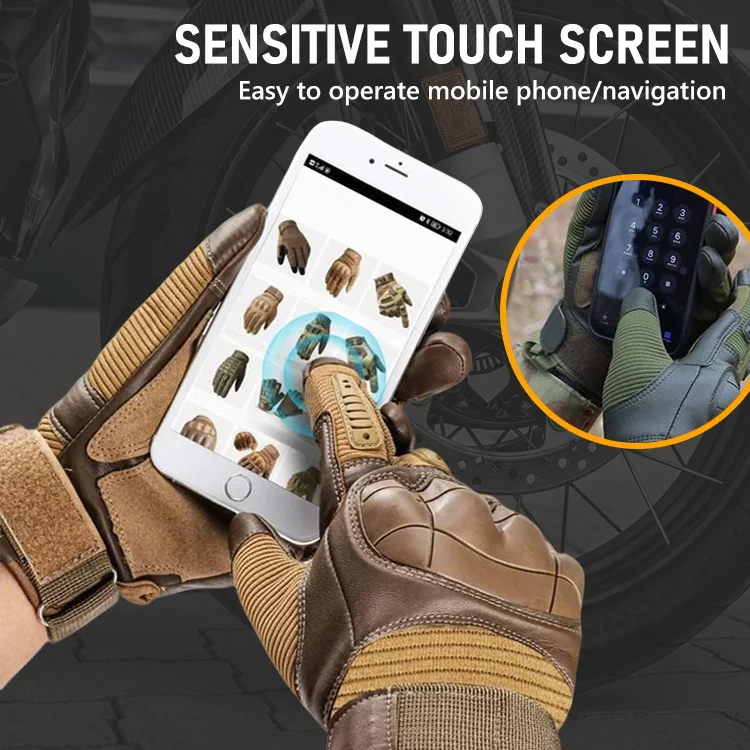 Heavy-Duty Outdoor Tactical Gloves with Touchscreen Fingertips - Image 2