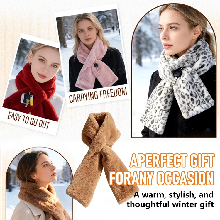Hidden Pocket Winter Scarf – Ultra-Soft Warmth with Secure Zipper Storage - Image 4