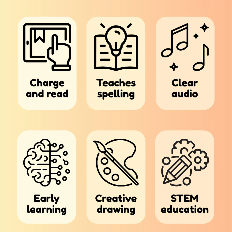 Kids Learning & Drawing Tablet — No Blue Light, 224 Words for Early Learning - Image 6