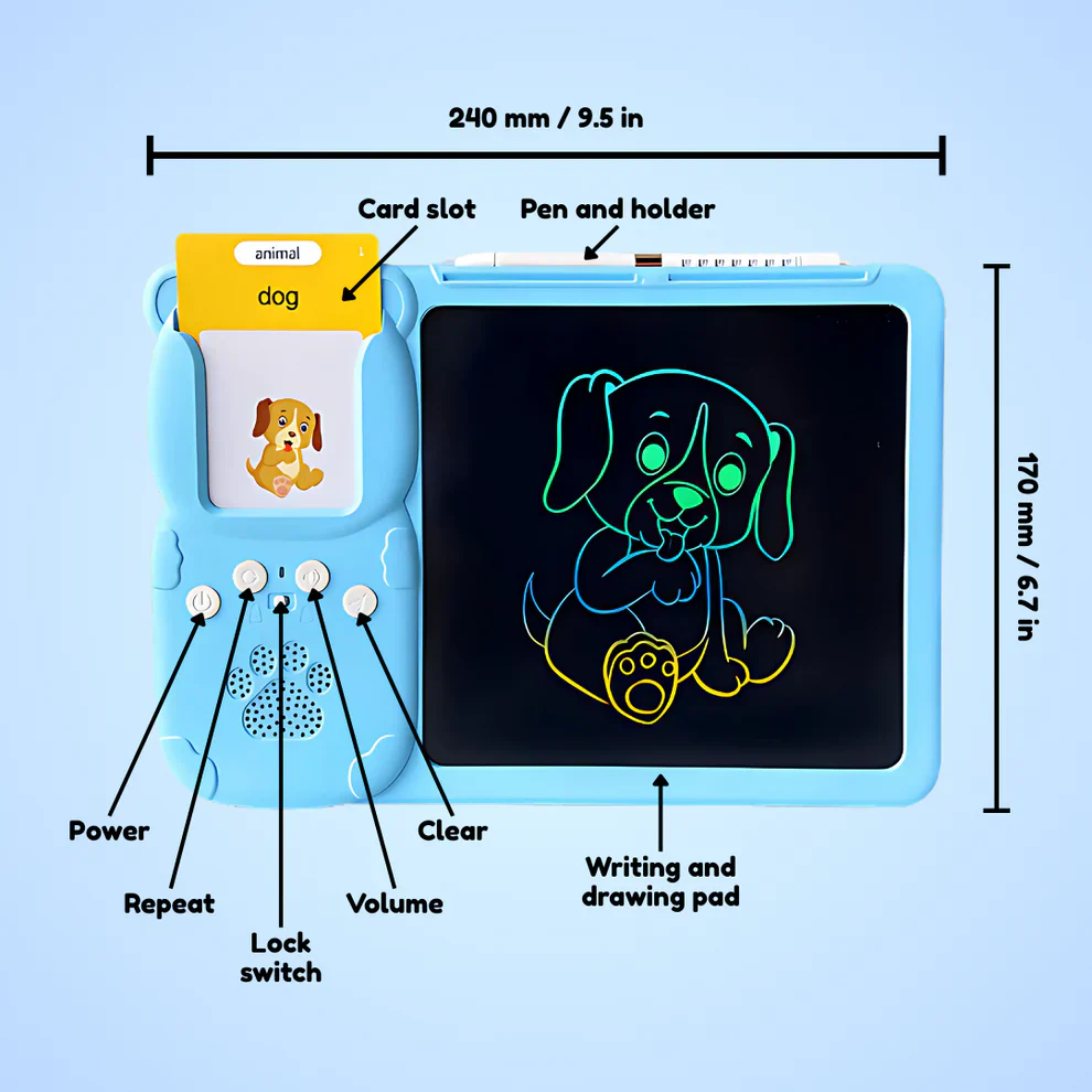 Kids Learning & Drawing Tablet — No Blue Light, 224 Words for Early Learning - Image 7