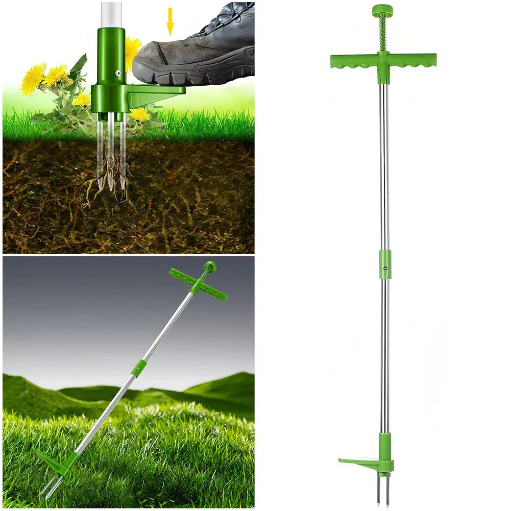 Long Handle Weed Puller Tool with Foot Pedal & Claw Design - Image 3