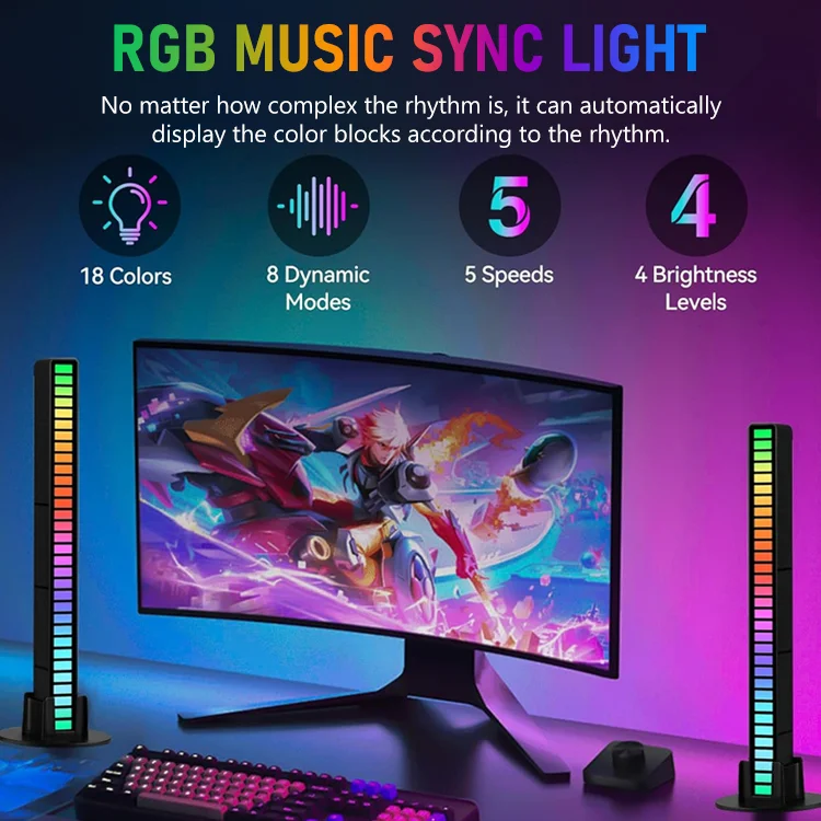Rhythm Glow RGB Light Bar — Reactive Music Lighting - Image 2