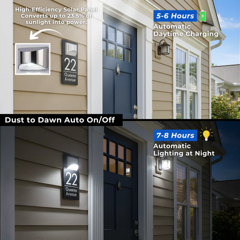 LumiSign™ Auto-Glow Solar Address Plaque - Image 5