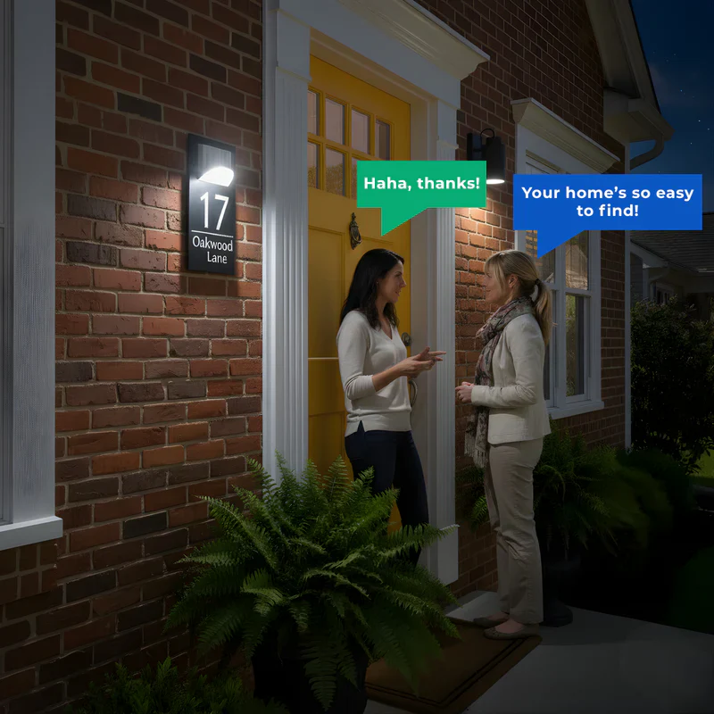 LumiSign™ Auto-Glow Solar Address Plaque - Image 6