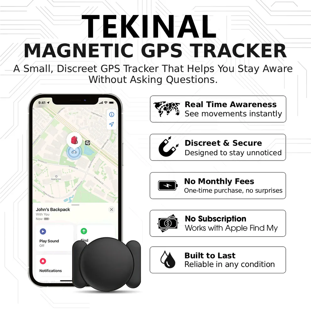 TEKINAL™ Mini Magnetic Tracker — Track Anything with Apple Find My