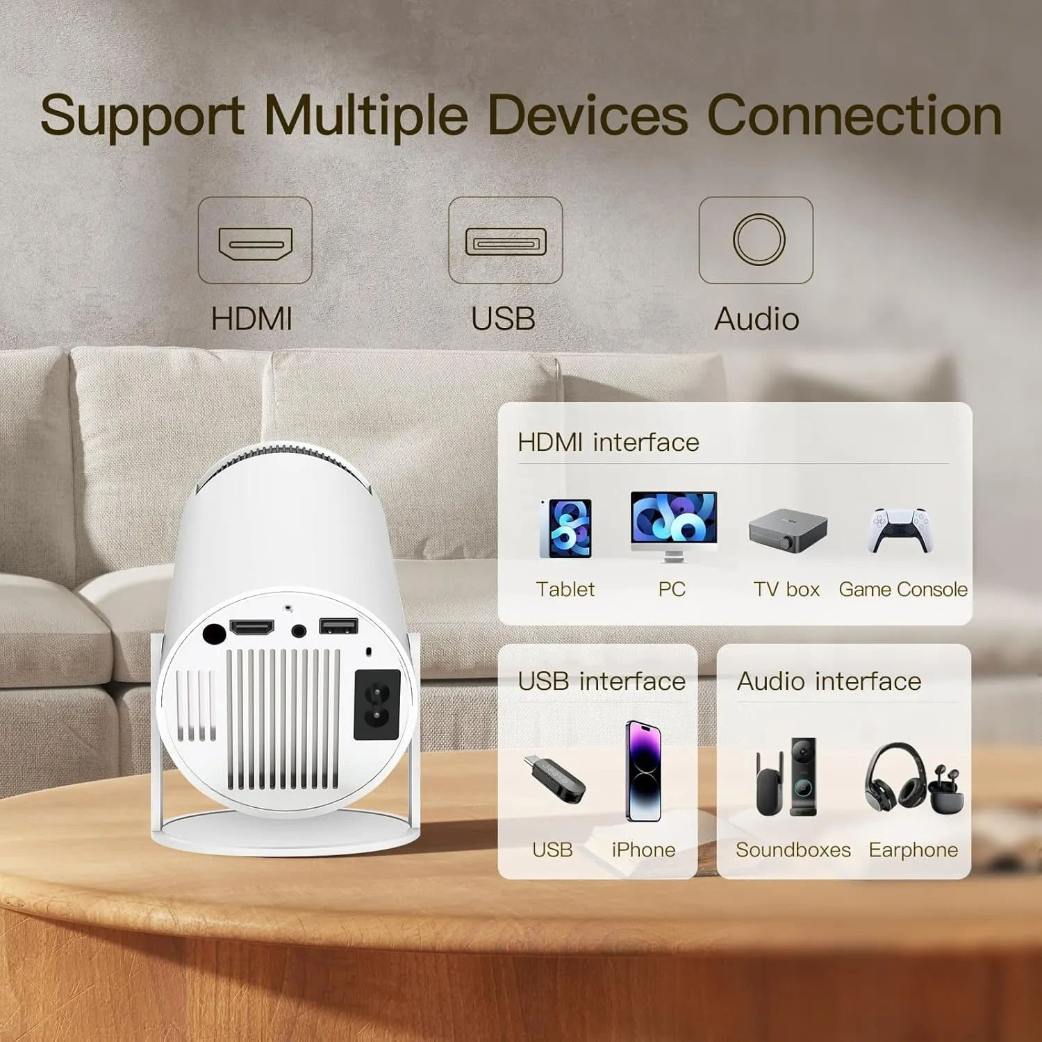 NeoView - Portable Projector | 4K Ultra HD Clarity & Compact Design - Image 8