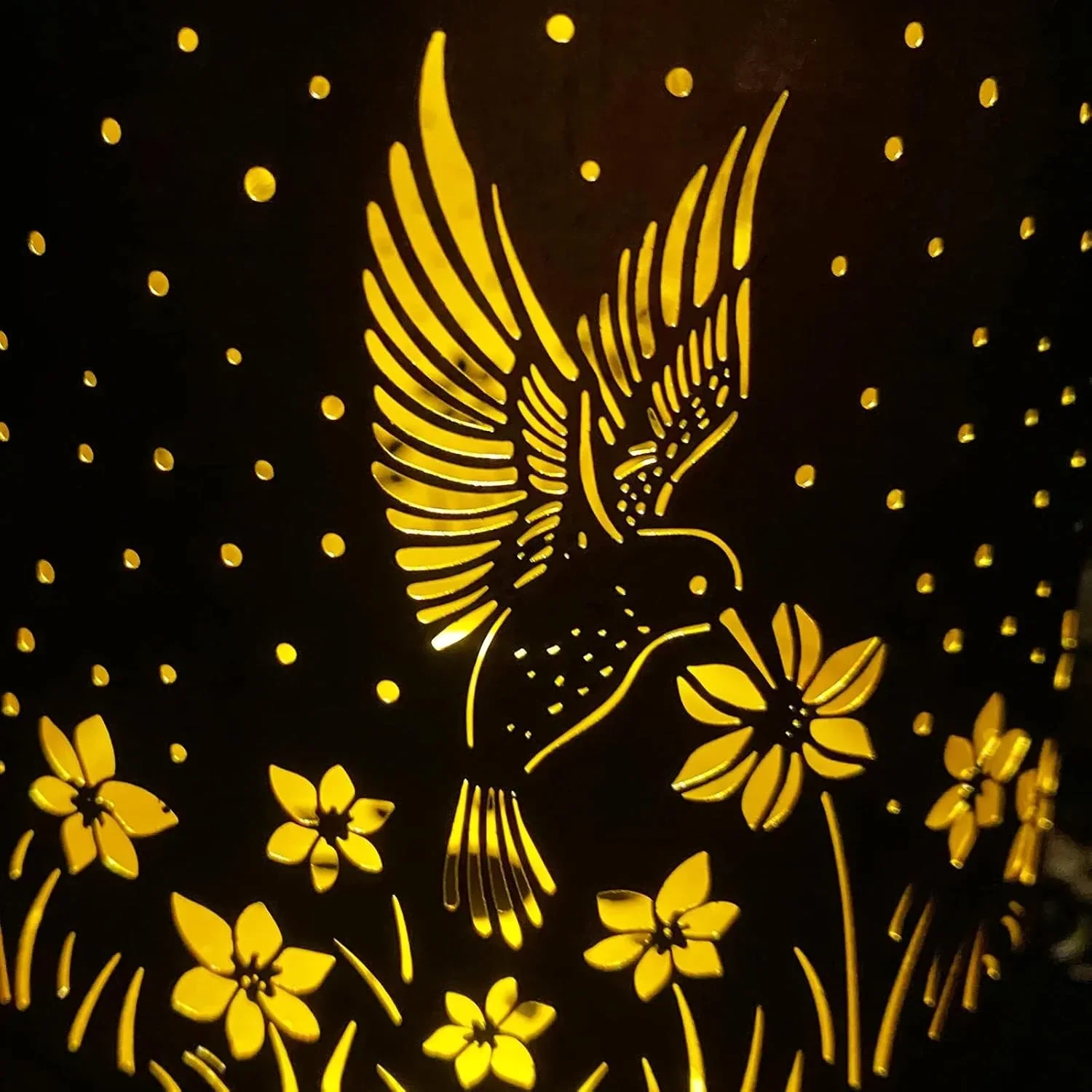 Outdoor Solar Lantern – Hummingbird, Butterfly, Sunflower, Dragonfly & Owl - Image 3