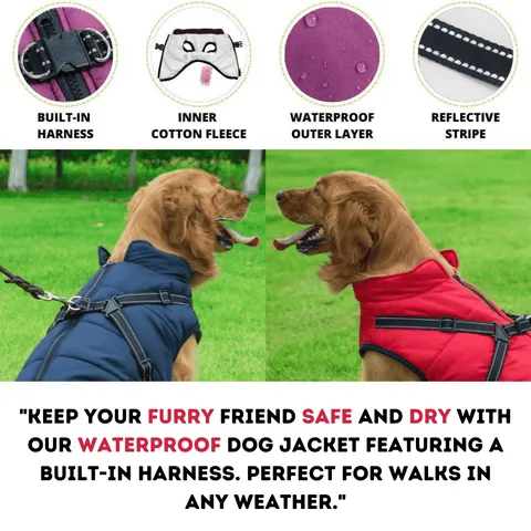 🐾 PawSnooze - Waterproof Dog Jacket with Built-in Harness ❄️ - Image 2