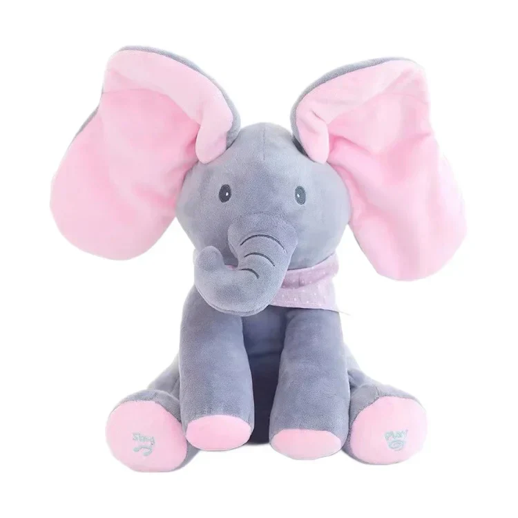 Peek-a-Boo Singing Elephant Plush Toy – Interactive Baby Gift - Image 6