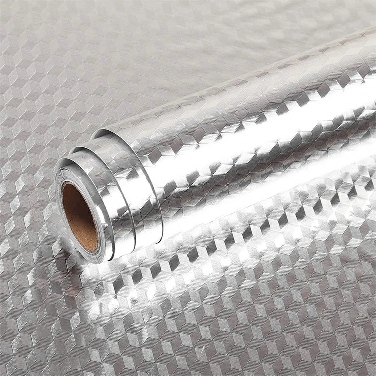 Metallic Peel & Stick Kitchen Wallpaper – Oil & Water Resistant (2 Rolls) - Image 6