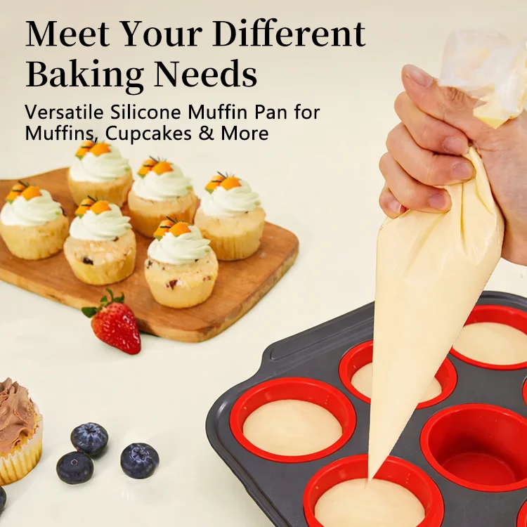 12-Cup Press-Release Silicone Muffin Pan - Image 3